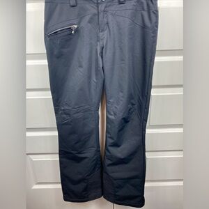 Obermeyer Ski Snow Pants Women’s Black Hydro Block 4 Wide Leg Thermore Lined